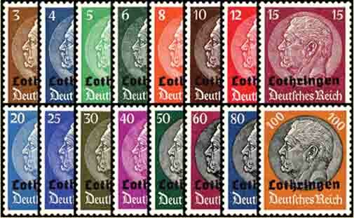 Lothringen 1940 Mi.-Nr. 1-16 - postfrisch