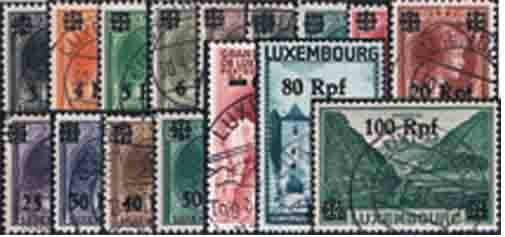 Luxemburg 1940 Mi.-Nr. 17-32 - gestempelt