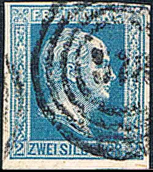 Preussen 1857 Mi.-Nr. 7 - gestempelt