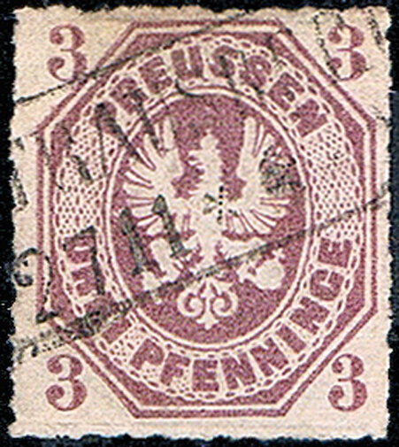 Preussen 1865 Mi.-Nr. 19 a - gestempelt