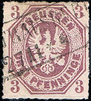 Preussen 1865 Mi.-Nr. 19 a - gestempelt