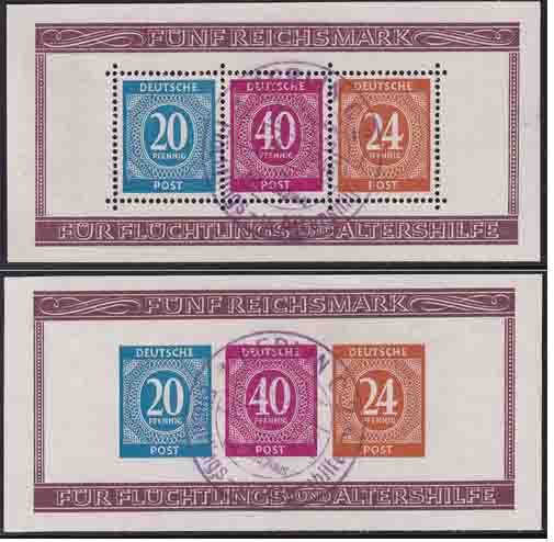Gem. Ausgaben 1948 Block 12 A-B - gestempelt geprüft