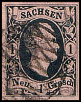 Sachsen 1851 Mi.-Nr. 4 - gestempelt