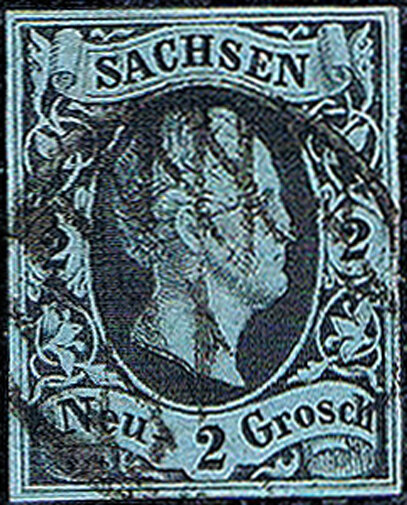 Sachsen 1851 Mi.-Nr. 5 - gestempelt
