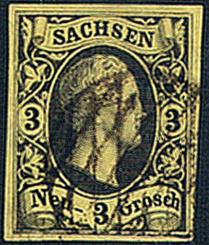 Sachsen 1851 Mi.-Nr. 6 - gestempelt