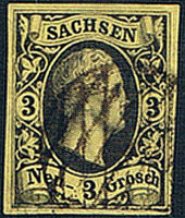 Sachsen 1851 Mi.-Nr. 6 - gestempelt