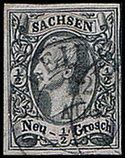 Sachsen 1855 Mi.-Nr. 8 - gestempelt