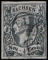 Sachsen 1855 Mi.-Nr. 8 - gestempelt
