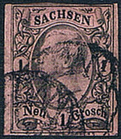 Sachsen 1855 Mi.-Nr. 9 - gestempelt