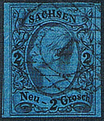 Sachsen 1855 Mi.-Nr.10 - gestempelt