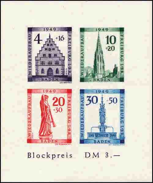 Baden 1949 Block 1B - postfrisch