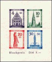 Baden 1949 Block 1B - postfrisch