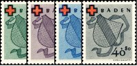 Baden 1949 Mi.-Nr. 42-45 A - postfrisch