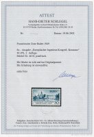 Baden 1949 Mi.-Nr. 46 II - postfrisch Attest Schlegel BPP