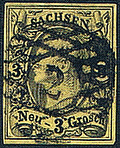 Sachsen 1855 Mi.-Nr.11 - gestempelt
