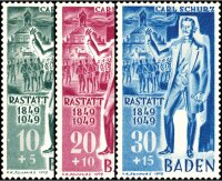 Baden 1949 Mi.-Nr. 50-52 - postfrisch