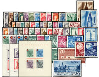 Baden 1947-1949 Mi.-Nr. 1-57 + 46II - postfrisch