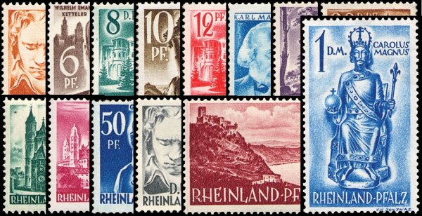 Rheinland-Pfalz 1948 Mi.-Nr. 16-29 - postfrisch