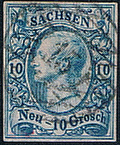 Sachsen 1856 Mi.-Nr. 13 a - gestempelt