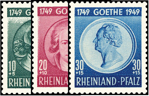 Rheinland-Pfalz 1949 Mi.-Nr. 46-48 - postfrisch
