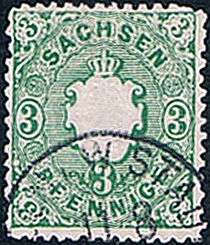 Sachsen 1863 Mi.-Nr. 14 - gestempelt