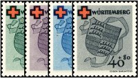 Württemberg 1949 Mi.-Nr. 40-43 A - postfrisch