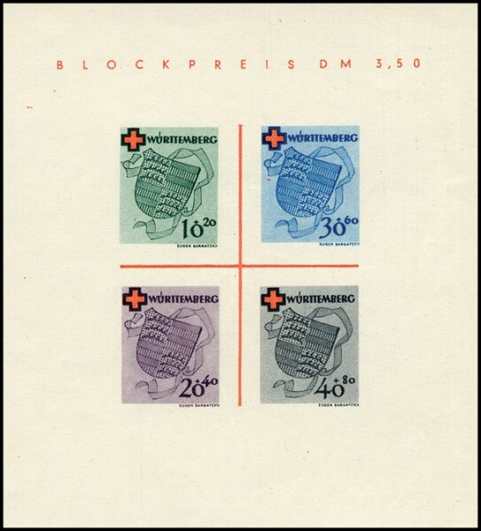 Württemberg 1949 Block 1 - postfrisch