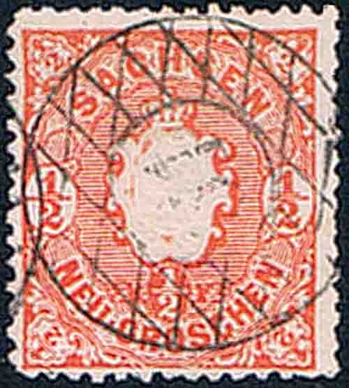 Sachsen 1863 Mi.-Nr. 15 - gestempelt