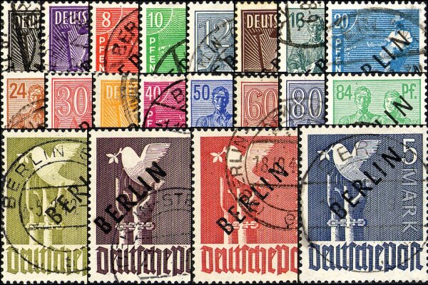 Berlin 1948 Mi.-Nr. 1-20 - gestempelt geprüft