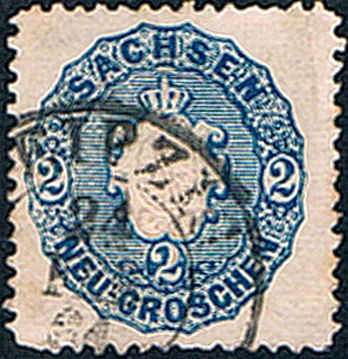 Sachsen 1863 Mi.-Nr. 17 - gestempelt