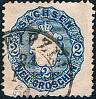 Sachsen 1863 Mi.-Nr. 17 - gestempelt
