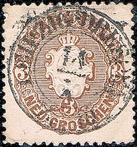 Sachsen 1863 Mi.-Nr. 18 b - gestempelt