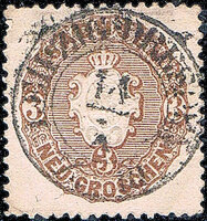 Sachsen 1863 Mi.-Nr. 18 b - gestempelt