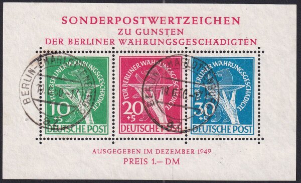 Berlin 1949 Block 1 II - gestempelt geprüft BPP