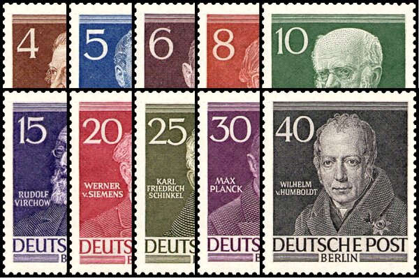 Berlin 1952 Mi.-Nr. 91-100 - postfrisch