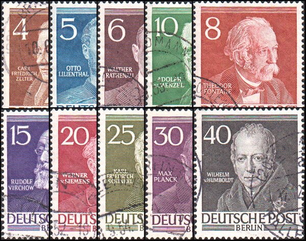 Berlin 1952 Mi.-Nr. 91-100 - gestempelt