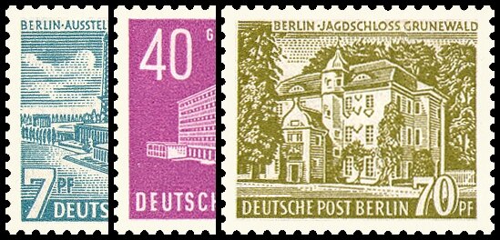 Berlin 1954 Mi.-Nr. 121-123 - postfrisch