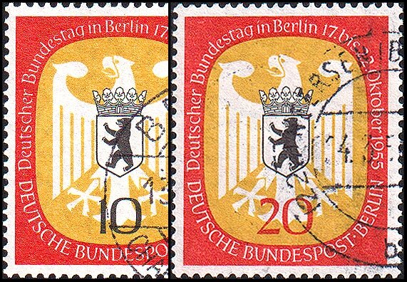 Berlin 1955 Mi.-Nr. 129-130 - gestempelt
