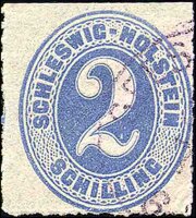 Schleswig-Holstein 1865 Mi.-Nr. 11 - gestempelt