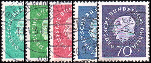 Berlin 1958 Mi.-Nr. 182-186 - gestempelt