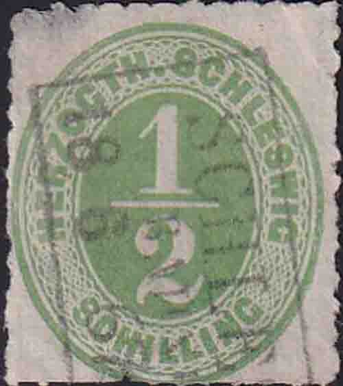 Schleswig-Holstein 1865 Mi.-Nr. 13 - gestempelt