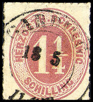 Schleswig-Holstein 1865 Mi.-Nr. 14 - gestempelt
