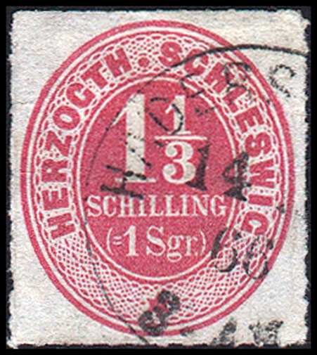 Schleswig-Holstein 1865 Mi.-Nr. 15 - gestempelt