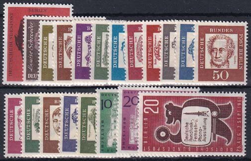 Berlin Jahrgang 1961-  postfrisch