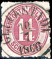 Schleswig-Holstein 1865-1866 Mi.-Nr. 22 - gestempelt