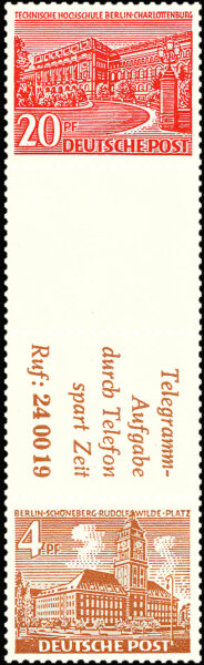 Berlin 1952 Nr. SZ 5 - postfrisch