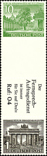 Berlin 1952 Nr. SZ 6 - postfrisch