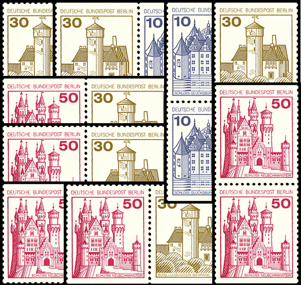 Berlin 1977 Nr. W 61 - W 66+C/D - postfrisch