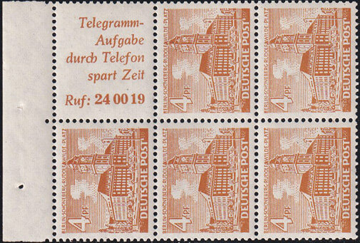 Berlin 1952 Mi.-Nr. H.-Bl. 8 - postfrisch