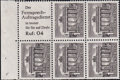 Berlin 1952 Mi.-Nr. H.-Bl. 9 - postfrisch